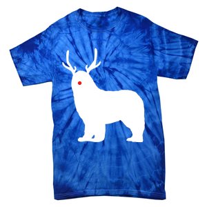 Christmas Newfoundland Reindeer Newfie Dog Gift Tie-Dye T-Shirt