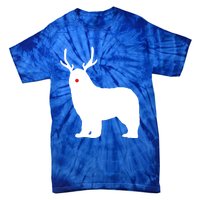 Christmas Newfoundland Reindeer Newfie Dog Gift Tie-Dye T-Shirt