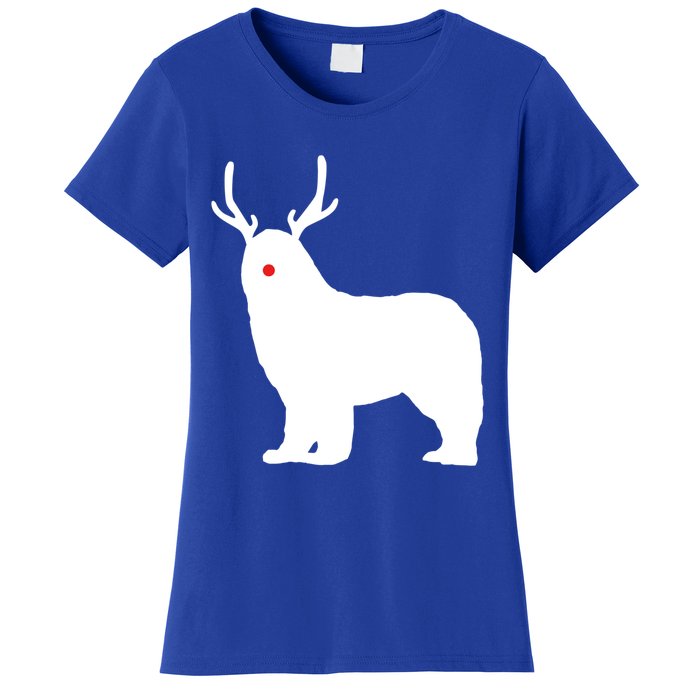 Christmas Newfoundland Reindeer Newfie Dog Gift Women's T-Shirt