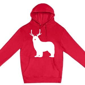 Christmas Newfoundland Reindeer Newfie Dog Gift Premium Pullover Hoodie