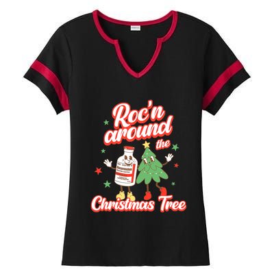 Christmas Nurse Roc'n Around The Christmas Tree NICU L'D Ladies Halftime Notch Neck Tee