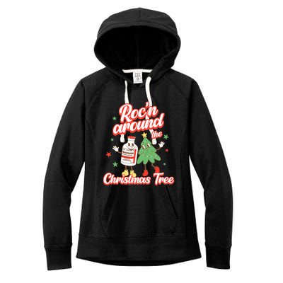 Christmas Nurse Roc'n Around The Christmas Tree NICU L'D Women's Fleece Hoodie