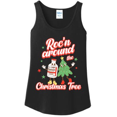 Christmas Nurse Roc'n Around The Christmas Tree NICU L'D Ladies Essential Tank