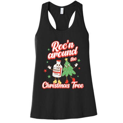 Christmas Nurse Roc'n Around The Christmas Tree NICU L'D Women's Racerback Tank