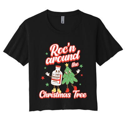 Christmas Nurse Roc'n Around The Christmas Tree NICU L'D Women's Crop Top Tee