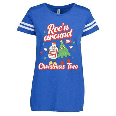 Christmas Nurse Roc'n Around The Christmas Tree NICU L'D Enza Ladies Jersey Football T-Shirt