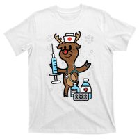 Christmas Nurse Reindeer Funny Xmas Nursing Scrub T-Shirt