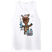 Christmas Nurse Reindeer Funny Xmas Nursing Scrub PosiCharge Competitor Tank