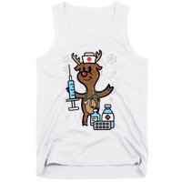 Christmas Nurse Reindeer Funny Xmas Nursing Scrub Tank Top