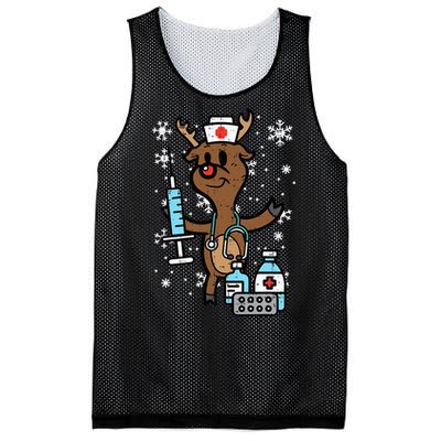 Christmas Nurse Reindeer Funny Xmas Nursing Mesh Reversible Basketball Jersey Tank