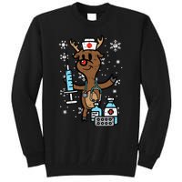 Christmas Nurse Reindeer Funny Xmas Nursing Tall Sweatshirt