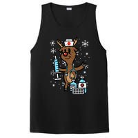 Christmas Nurse Reindeer Funny Xmas Nursing PosiCharge Competitor Tank