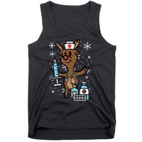 Christmas Nurse Reindeer Funny Xmas Nursing Tank Top