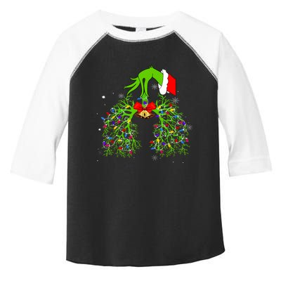 Christmas Nurse Respiratory Therapist Lung Xmas Lights Toddler Fine Jersey T-Shirt