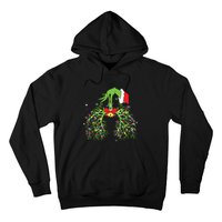 Christmas Nurse Respiratory Therapist Lung Xmas Lights Hoodie