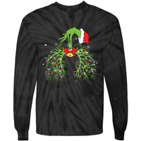 Christmas Nurse Respiratory Therapist Lung Xmas Lights Tie-Dye Long Sleeve Shirt