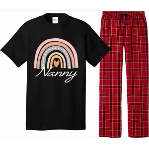 Cute Nanny Rainbow Grandma Christmas Mothers Day Gift Pajama Set