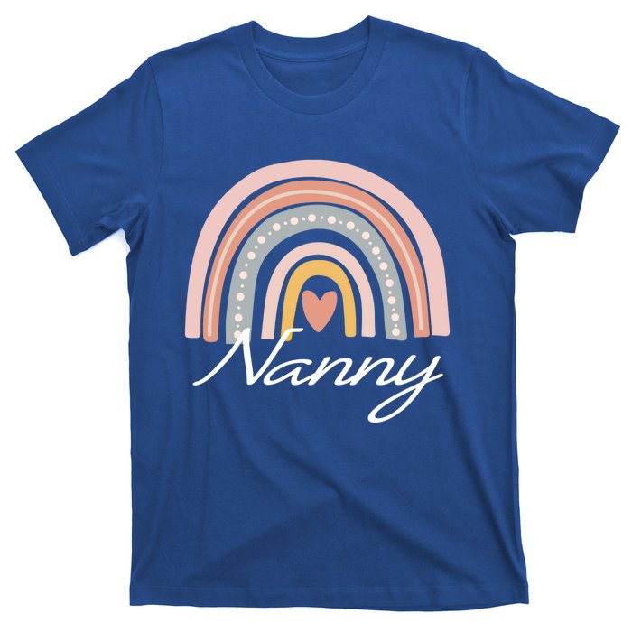 Cute Nanny Rainbow Grandma Christmas Mothers Day Gift T-Shirt