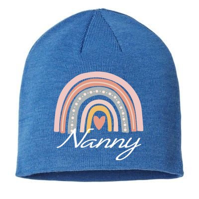 Cute Nanny Rainbow Grandma Christmas Mothers Day Gift Sustainable Beanie