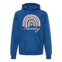 Cute Nanny Rainbow Grandma Christmas Mothers Day Gift Premium Hoodie