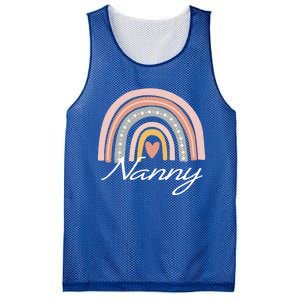 Cute Nanny Rainbow Grandma Christmas Mothers Day Gift Mesh Reversible Basketball Jersey Tank