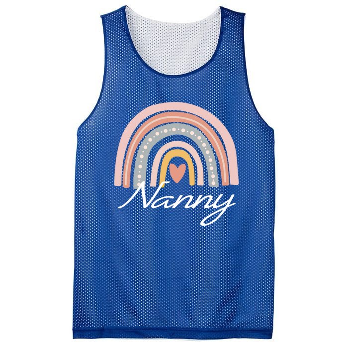 Cute Nanny Rainbow Grandma Christmas Mothers Day Gift Mesh Reversible Basketball Jersey Tank