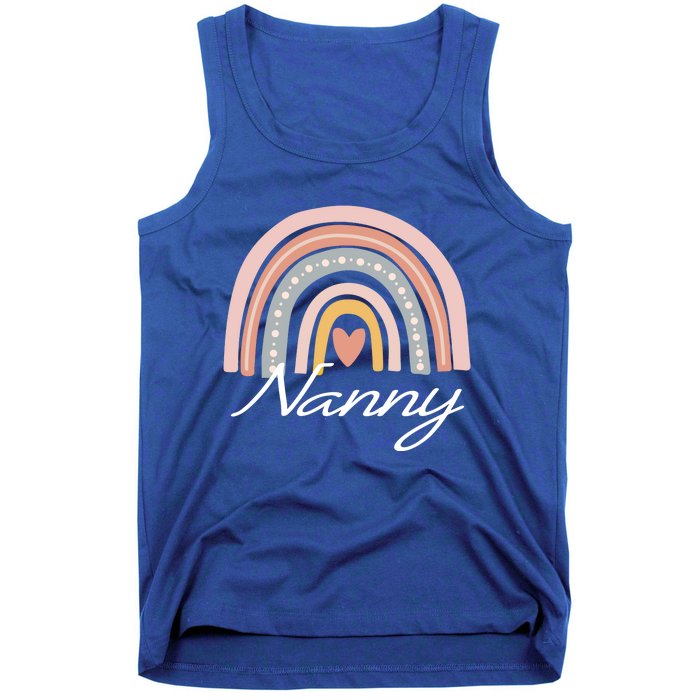 Cute Nanny Rainbow Grandma Christmas Mothers Day Gift Tank Top