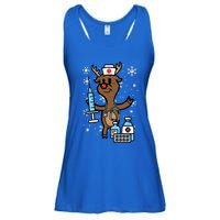 Christmas Nurse Reindeer Funny Xmas Nursing Scrub Top Women Ladies Essential Flowy Tank