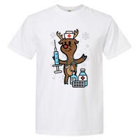 Christmas Nurse Reindeer Funny Xmas Nursing Scrub Top Garment-Dyed Heavyweight T-Shirt