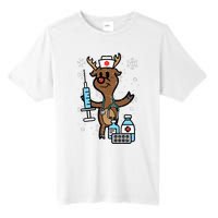 Christmas Nurse Reindeer Funny Xmas Nursing Scrub Top Tall Fusion ChromaSoft Performance T-Shirt