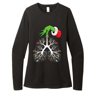 Christmas Nurse Respiratory Therapist Lung Lights Funnyxmas Womens CVC Long Sleeve Shirt