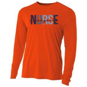 Cute Nurse Retro Leopard Print Emergency Nurse Cool Gift Cooling Performance Long Sleeve Crew