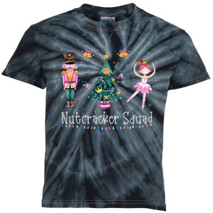 Christmas Nutcracker Squad Ballet Dance Kids Tie-Dye T-Shirt