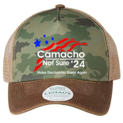 Camacho Not Sure For President 2024 Legacy Tie Dye Trucker Hat