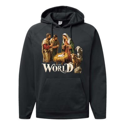 Classic Nativity Scene Religious Christmas Performance Fleece Hoodie