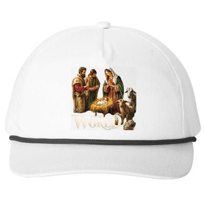 Classic Nativity Scene Religious Christmas Snapback Five-Panel Rope Hat