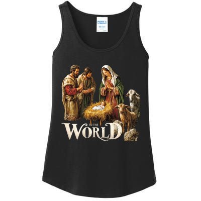 Classic Nativity Scene Religious Christmas Ladies Essential Tank