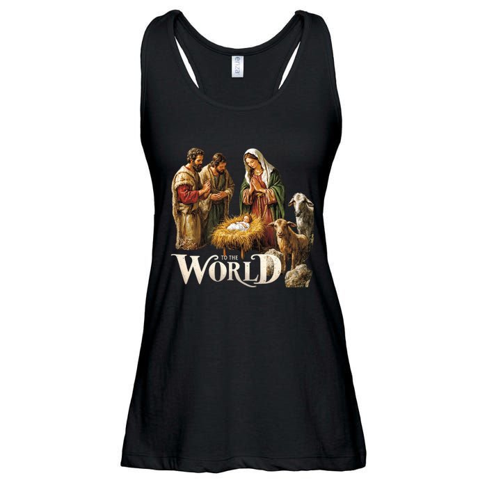 Classic Nativity Scene Religious Christmas Ladies Essential Flowy Tank