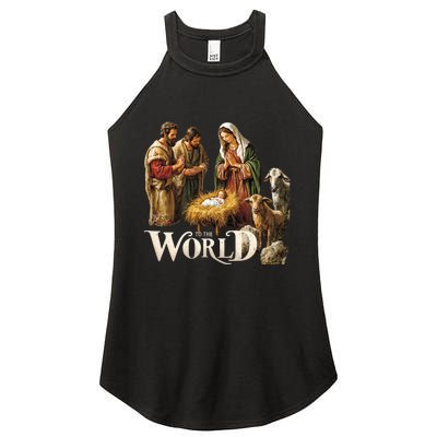 Classic Nativity Scene Religious Christmas Women’s Perfect Tri Rocker Tank