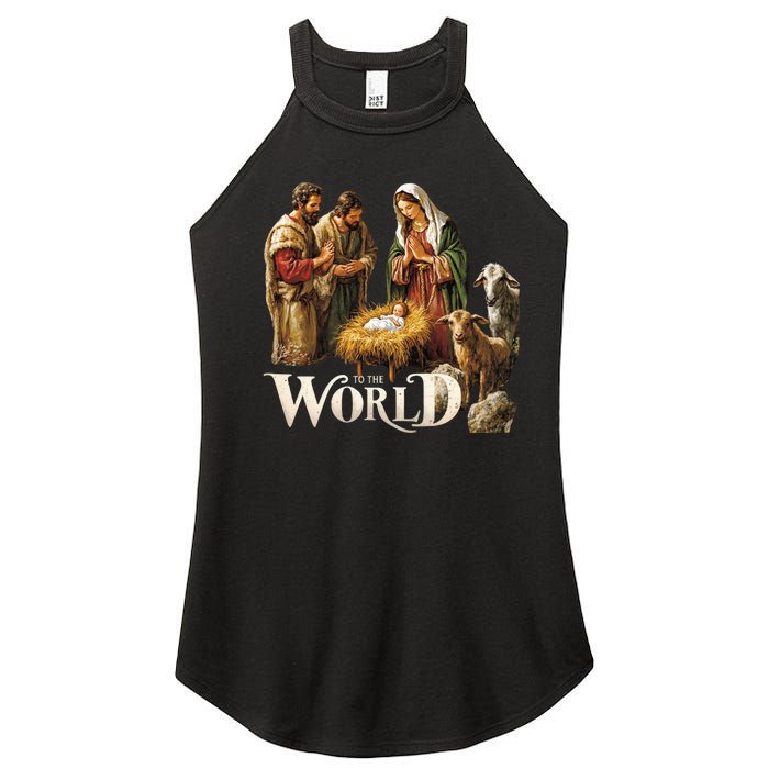 Classic Nativity Scene Religious Christmas Women's Perfect Tri Rocker Tank