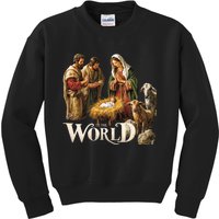 Classic Nativity Scene Religious Christmas Kids Sweatshirt