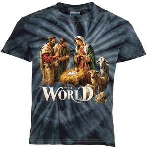 Classic Nativity Scene Religious Christmas Kids Tie-Dye T-Shirt