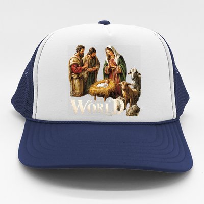 Classic Nativity Scene Religious Christmas Trucker Hat