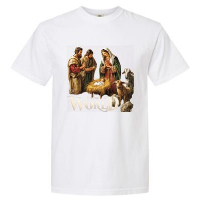 Classic Nativity Scene Religious Christmas Garment-Dyed Heavyweight T-Shirt