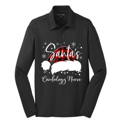 Cardiology Nurse Santas Favorite Nurse Cardiology Nurse Elf Cute Gift Silk Touch Performance Long Sleeve Polo