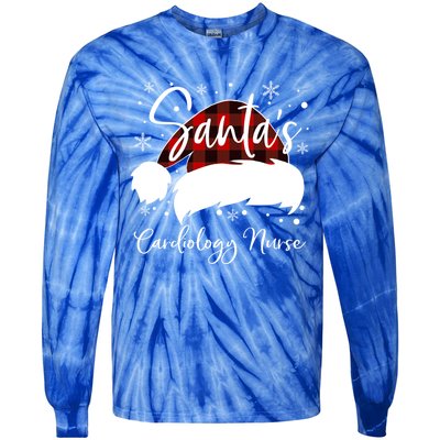 Cardiology Nurse Santas Favorite Nurse Cardiology Nurse Elf Cute Gift Tie-Dye Long Sleeve Shirt