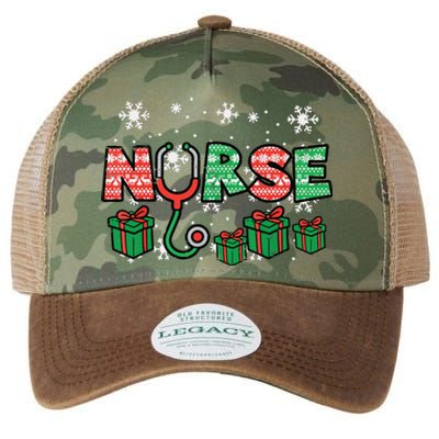 Christmas Nurse Stethoscope Xmas Nursing Scrub Top Rn Women Legacy Tie Dye Trucker Hat