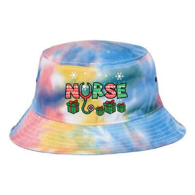 Christmas Nurse Stethoscope Xmas Nursing Scrub Top Rn Women Tie Dye Newport Bucket Hat