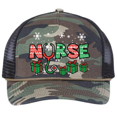 Christmas Nurse Stethoscope Xmas Nursing Scrub Top Rn Women Retro Rope Trucker Hat Cap