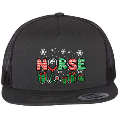 Christmas Nurse Stethoscope Xmas Nursing Scrub Top Rn Women Flatbill Hat